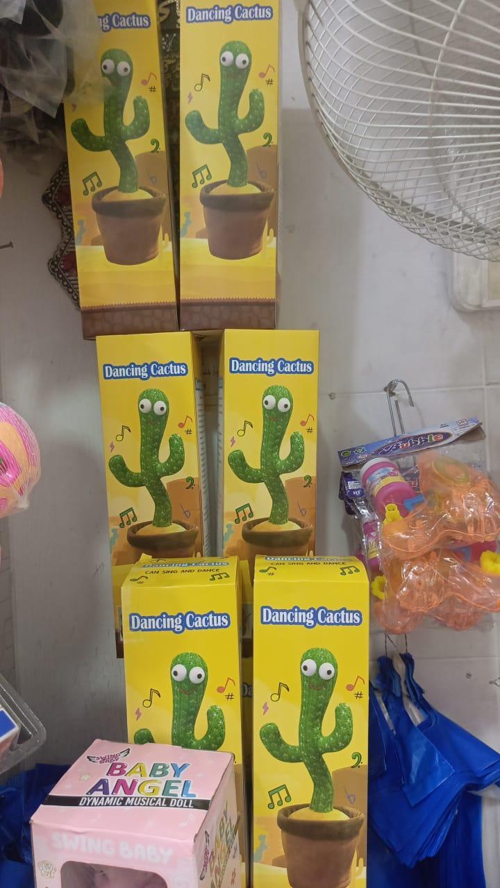 Electric Drive Dancing Cactus for Kids 1-10 Years Green Plush Toy