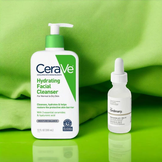 CeraVe Hydrating Cleanser + Niacinamide Serum 2 in 1