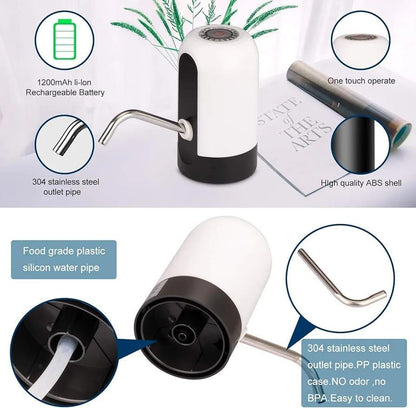 Electric Water Pump 50ml White Black ABS Stainless Steel
